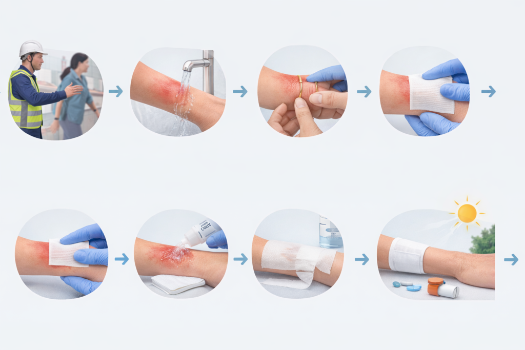 Treating minor burns: step-by-step guid