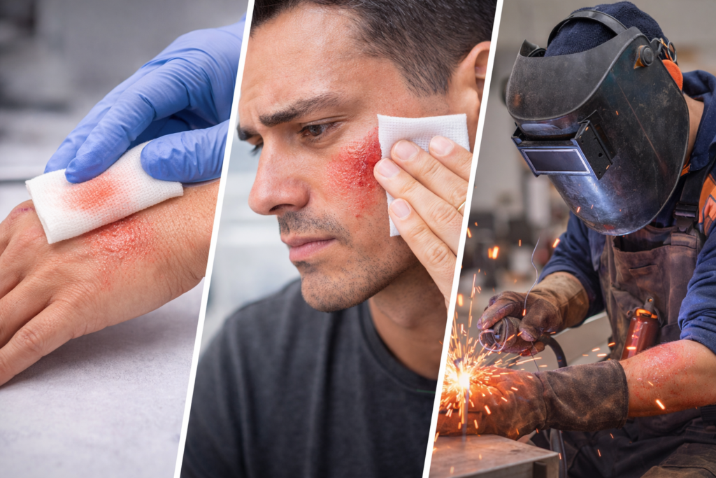 Burn treatment in different scenarios