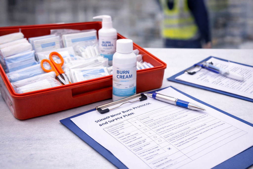 Minor burn protocol and supplies setup