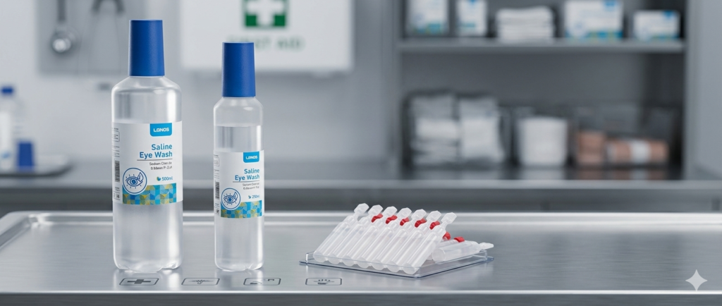 saline eye wash ranges