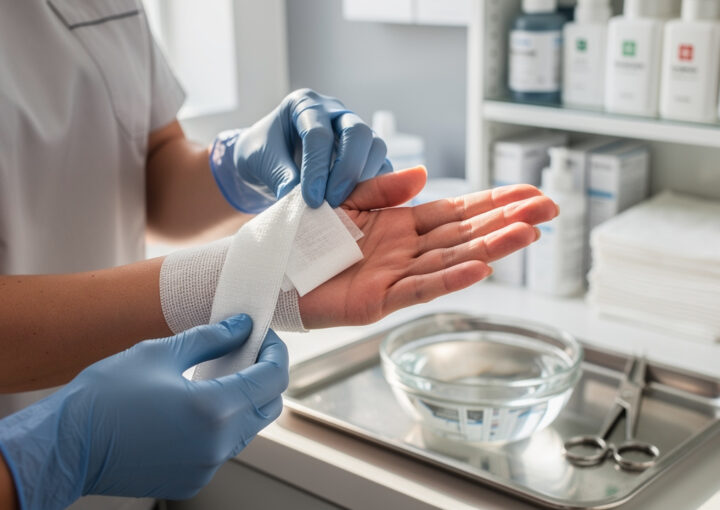 burn treatment supplies at workplace