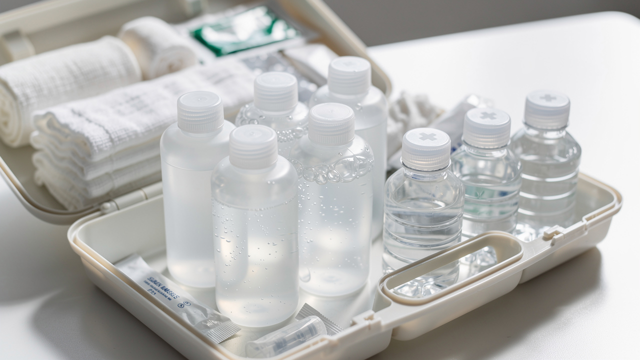 saline eyewash vs water