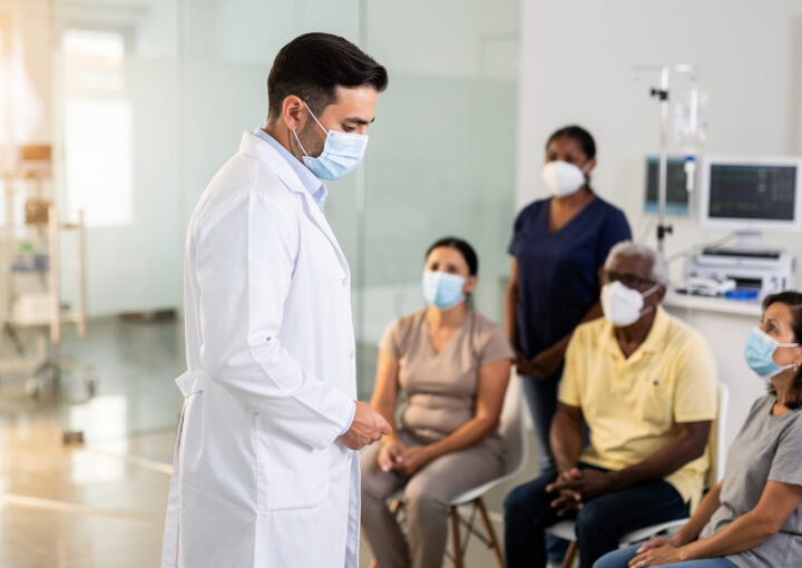 doctor with patients
