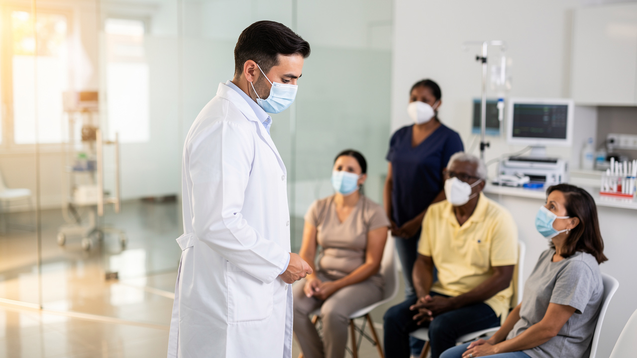 doctor with patients