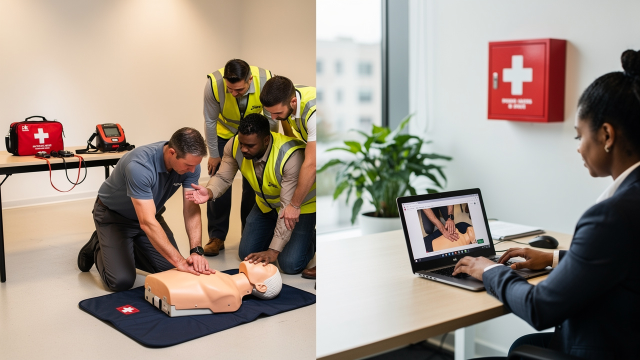 first aid training online vs in person